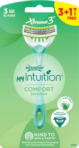 Wilkinson Sword Xtreme3 dámská holítka My Intuition Comfort Sensitive, 3 břity, 4 ks