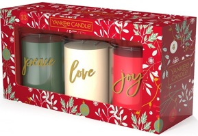 Yankee Candle Balsam & Cedar + Christmas Cookie + Sparkling Cinnamon 3 x 226 g