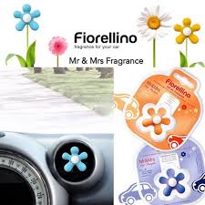 Vůně do Auta Mr&Mrs Fragrance Fiorellino - Black tea - fialová kytička 1 ks