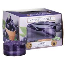 Yankee Candle čajové svíčky Cassis, 12 ks