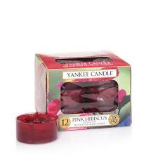 Yankee Candle čajové svíčky Pink Hibiscus, 12 ks