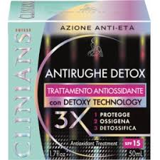 Clinians Detox Antirughe Anti-Wrinkle Face Cream SPF 15, 50 ml
