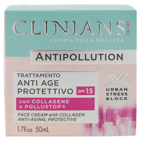 Clinians Antipollution Anti-Age Face Cream SPF 15, 50 ml