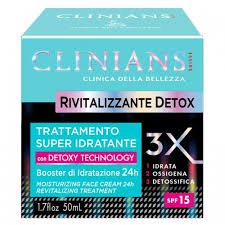 Clinians-Detox Rivitalizzante Moisturing Face Cream SPF 15, 50 ml