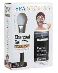 Spa Secrets Charcoal gelová obličejová maska + silikonový aplikátor 140 ml