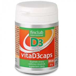Finclub VitaD3caps, 100 kapslí (vitamín D3 v olejové formě, ještě lépe vstřebatelný)