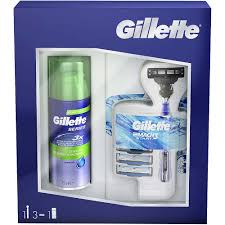 Gillette Mach 3 Start strojek + 3 náhradní břity + gel na holení 75 ml dárková sada pánská