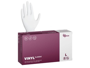 Espeon Vinylové rukavice VINYL CLASSIC 100 ks, nepudrované, bílé, velikost: L