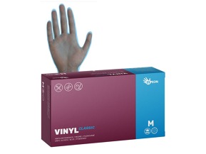 Espeon Vinylové rukavice VINYL CLASSIC 100 ks, pudrované, modré, 4.8 g  velikost: M