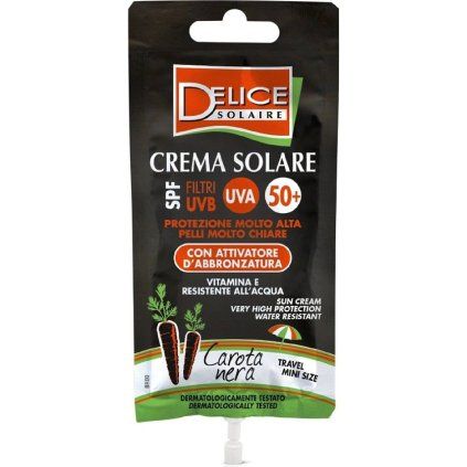 Delice Solaire Crema Solare Carota Nera SPF 50 opalovací krém s černou mrkví 50 ml